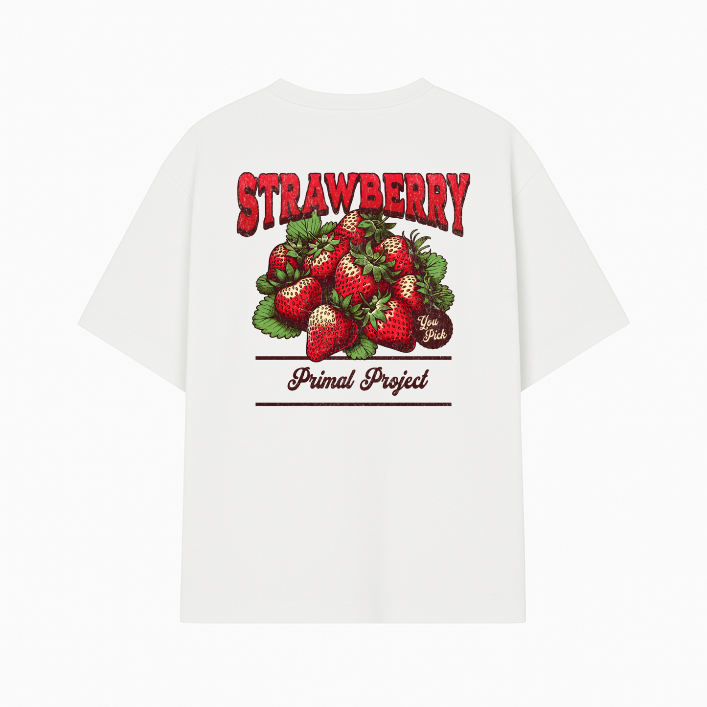 Camiseta oversize gruesa - Strawberries